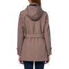 imageNautica womens Bonded Rain Jacket With Belt  Waterresistant Windresistant Transitional CoatChestnut