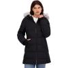 imageNautica womens Heavyweight Puffer Jacket With Faux Fur Lined HoodBlack