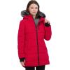 imageNautica womens Heavyweight Puffer Jacket With Faux Fur Lined HoodNautica Red