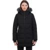 imageNautica womens Heavyweight Puffer Jacket With Faux Fur Lined HoodOnyx