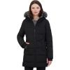 imageNautica womens Heavyweight Puffer Jacket With Faux Fur Lined HoodOnyx