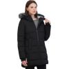 imageNautica womens Heavyweight Puffer Jacket With Faux Fur Lined HoodOnyx