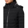 imageNautica womens Mechanical Stretch Puffer Jacketdetachable Faux Fur Hood ampamp Storm CuffsBlack