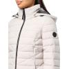 imageNautica womens Mechanical Stretch Puffer Jacketdetachable Faux Fur Hood ampamp Storm CuffsLimestone