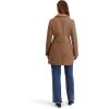 imageNautica womens Soft Faux Wool Peacoat long Winter Coat Doublebreasted Welt PocketsTaupe