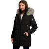imageNautica womens Soft Mist Heavyweight Puffer Coat Winter Jacket With Detachable Faux Fur HoodBlack