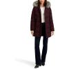 imageNautica womens Soft Mist Heavyweight Puffer Coat Winter Jacket With Detachable Faux Fur HoodChianti
