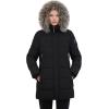imageNautica womens Soft Mist Heavyweight Puffer Coat Winter Jacket With Detachable Faux Fur HoodOnyx