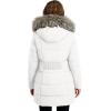 imageNautica womens Soft Mist Heavyweight Puffer Coat Winter Jacket With Detachable Faux Fur HoodSail White