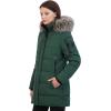 imageNautica womens Soft Mist Heavyweight Puffer Coat Winter Jacket With Detachable Faux Fur HoodVerde