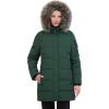 imageNautica womens Soft Mist Heavyweight Puffer Coat Winter Jacket With Detachable Faux Fur HoodVerde