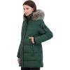 imageNautica womens Soft Mist Heavyweight Puffer Coat Winter Jacket With Detachable Faux Fur HoodVerde