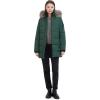 imageNautica womens Soft Mist Heavyweight Puffer Coat Winter Jacket With Detachable Faux Fur HoodVerde