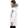 imageNautica womens Soft Mist Heavyweight Puffer Coat Winter Jacket With Detachable Faux Fur HoodWinter White