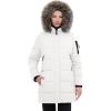 imageNautica womens Soft Mist Heavyweight Puffer Coat Winter Jacket With Detachable Faux Fur HoodWinter White