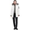 imageNautica womens Soft Mist Heavyweight Puffer Coat Winter Jacket With Detachable Faux Fur HoodWinter White