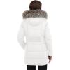 imageNautica womens Soft Mist Heavyweight Puffer Coat Winter Jacket With Detachable Faux Fur HoodWinter White