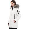 imageNautica womens Soft Mist Heavyweight Puffer Coat Winter Jacket With Detachable Faux Fur HoodWinter White