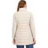 imageNautica womens Stretch Puffer Jacket Faux Fur Lined Hood Wind ampamp Waterresistant Winter CoatLimestone