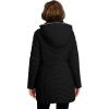 imageNautica womens Stretch Puffer Jacket Wind ampamp Waterresistant Winter Coat Faux Fur Lined HoodBlack