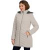 imageNautica womens Stretch Puffer Jacket Wind ampamp Waterresistant Winter Coat Faux Fur Lined HoodLimestone