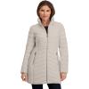 imageNautica womens Stretch Puffer Jacket Wind ampamp Waterresistant Winter Coat Faux Fur Lined HoodLimestone