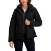 imageNautica womens Womens Stretch Hybrid Puffer Jacket  Short Winter Coat With BibCaviar Black
