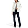 imageNautica womens Womens Stretch Hybrid Puffer Jacket  Short Winter Coat With BibSail White