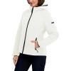imageNautica womens Womens Stretch Hybrid Puffer Jacket  Short Winter Coat With BibSail White