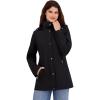 imageNautica Womens Hooded RaincoatBlack