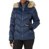 imageNautica Womens Mechanical Stretch Softshell Jacket  WaterResistant Midweight Coat Attached HoodNavy
