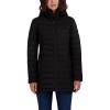 imageNautica Womens Stretch Puffer Jacket  Midweight Quilted Coat Detachable HoodDeep Black