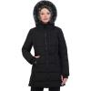 imageNautica womens Heavyweight Puffer Jacket With Faux Fur Lined HoodOnyx