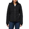 imageNautica womens Mechanical Stretch Puffer Jacketdetachable Faux Fur Hood ampamp Storm CuffsBlack
