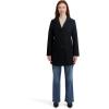 imageNautica womens Soft Faux Wool Peacoat long Winter Coat Doublebreasted Welt PocketsBlack