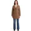 imageNautica womens Soft Faux Wool Peacoat long Winter Coat Doublebreasted Welt PocketsTaupe
