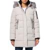imageNautica womens Soft Mist Heavyweight Puffer Coat Winter Jacket With Detachable Faux Fur HoodLimestone