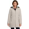 imageNautica womens Stretch Puffer Jacket Wind ampamp Waterresistant Winter Coat Faux Fur Lined HoodLimestone