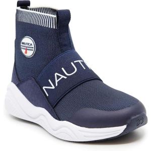 imageNautica Kids Silas HighTop Sock SlipOn Sneaker with Extra Ankle Support Boy  GirlBig Kid  Little Kid  ToddlerNavy
