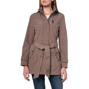 imageNautica womens Bonded Rain Jacket With Belt  Waterresistant Windresistant Transitional CoatChestnut