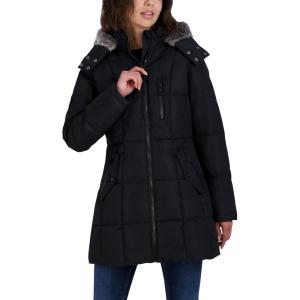 imageNautica womens Heavyweight Puffer Jacket With Faux Fur Lined HoodBlack Midnight
