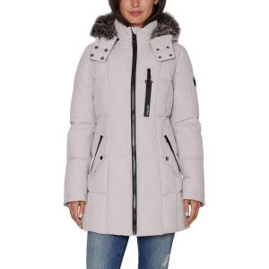 imageNautica womens Heavyweight Puffer Jacket With Faux Fur Lined HoodLimestone