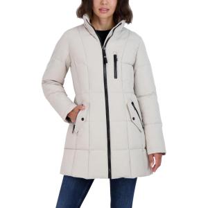 imageNautica womens Heavyweight Puffer Jacket With Faux Fur Lined HoodTrue Limestone
