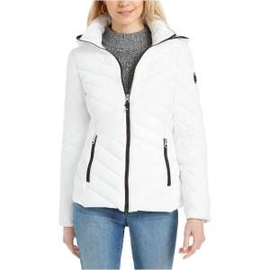 imageNautica womens Packable Stretch Puffer Jacket  Midweight Waterresistant Coat Adjustable HemWht