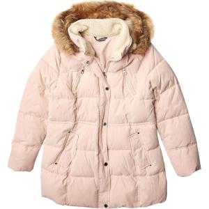 imageNautica womens Soft Mist Heavyweight Puffer Coat Winter Jacket With Detachable Faux Fur HoodDusty Pink