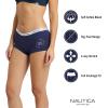 imageNautica Womens Cotton Boyshort Underwear Set 5PackNavy SeaStarlit GreyMd Heather GreyDeep PomegranateBrushed Floral