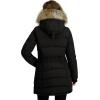 imageNautica Womens Mist Heavyweight Winter Coat Puffer Jacket with Detachable Faux Fur HoodBlack