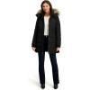 imageNautica Womens Mist Heavyweight Winter Coat Puffer Jacket with Detachable Faux Fur HoodBlack