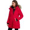 imageNautica Womens Mist Heavyweight Winter Coat Puffer Jacket with Detachable Faux Fur HoodNautica Red