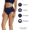 imageNautica Womens Seamless Ribbed Knit Brief Underwear Set 5PackSoft TaupeBlackWhiteMd Heather GreyNocturnal Navy